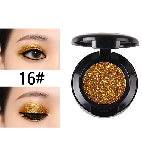 28 Color Pressed Glitter Eyeshadow Shine Pigment Makeup Pallete Shimmer Metal Single Eyeshadow Illuminator Eye Make Up Cosmetics