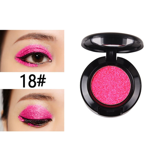 28 Color Pressed Glitter Eyeshadow Shine Pigment Makeup Pallete Shimmer Metal Single Eyeshadow Illuminator Eye Make Up Cosmetics