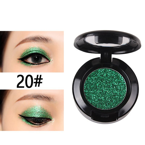 28 Color Pressed Glitter Eyeshadow Shine Pigment Makeup Pallete Shimmer Metal Single Eyeshadow Illuminator Eye Make Up Cosmetics