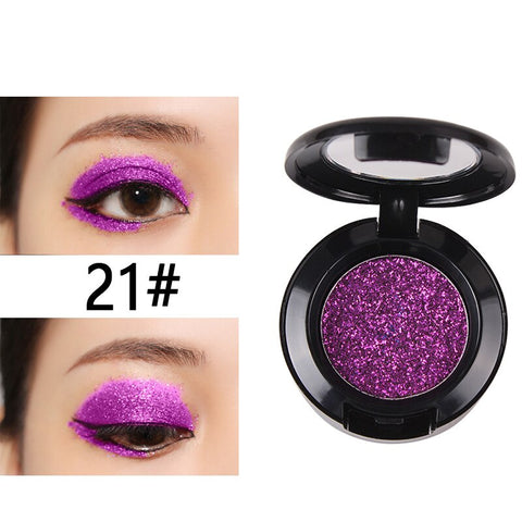 28 Color Pressed Glitter Eyeshadow Shine Pigment Makeup Pallete Shimmer Metal Single Eyeshadow Illuminator Eye Make Up Cosmetics