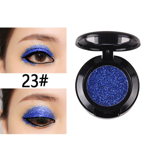 28 Color Pressed Glitter Eyeshadow Shine Pigment Makeup Pallete Shimmer Metal Single Eyeshadow Illuminator Eye Make Up Cosmetics