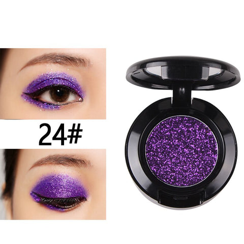 28 Color Pressed Glitter Eyeshadow Shine Pigment Makeup Pallete Shimmer Metal Single Eyeshadow Illuminator Eye Make Up Cosmetics