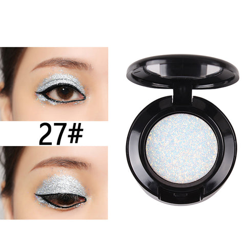 28 Color Pressed Glitter Eyeshadow Shine Pigment Makeup Pallete Shimmer Metal Single Eyeshadow Illuminator Eye Make Up Cosmetics