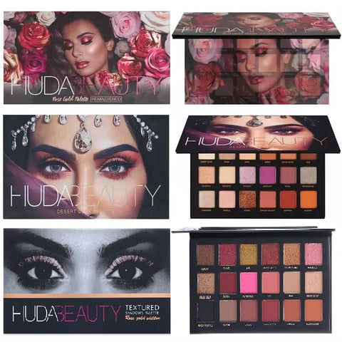 Hudas Beauty Glazed Eyeshadow Pallete 18 Color Nude Matte Pink Professional Eye Make-up Pallet Hudamoji Shadows Pigment Palette