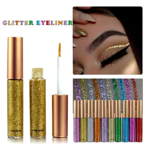 Sequin Glitter Liquid Eyeshadow Facial Make Up Long Lasting waterproof  Beauty Gold Silver Pink Bright Color Liquid Eye Shadow