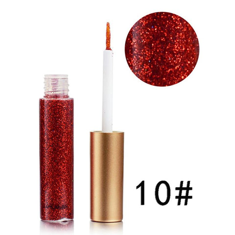 Sequin Glitter Liquid Eyeshadow Facial Make Up Long Lasting waterproof  Beauty Gold Silver Pink Bright Color Liquid Eye Shadow