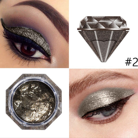 6 Colors Diamond Shimmer Eyeshadow Cream Charming Shiny Eyes Make Up Single Color Palette Eye Shadow