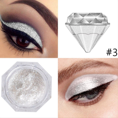 6 Colors Diamond Shimmer Eyeshadow Cream Charming Shiny Eyes Make Up Single Color Palette Eye Shadow