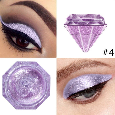 6 Colors Diamond Shimmer Eyeshadow Cream Charming Shiny Eyes Make Up Single Color Palette Eye Shadow