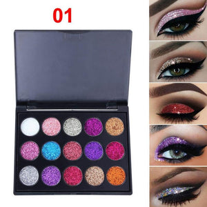 Smoky/Warm Color Eye Makeup Matte Glitter Eyeshadow Diamond Shimmer Eye Primer Luminous Eye Shadow Make Up Palette Sparkling Set