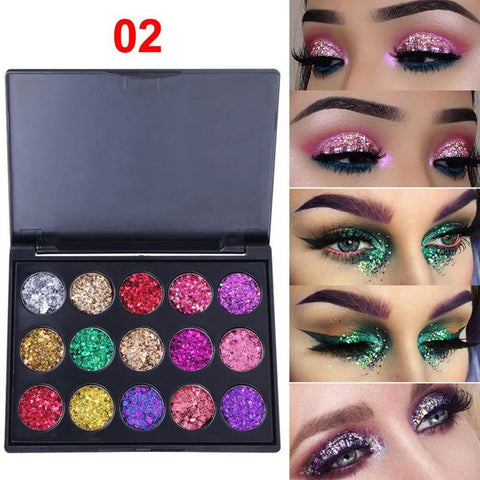 Smoky/Warm Color Eye Makeup Matte Glitter Eyeshadow Diamond Shimmer Eye Primer Luminous Eye Shadow Make Up Palette Sparkling Set