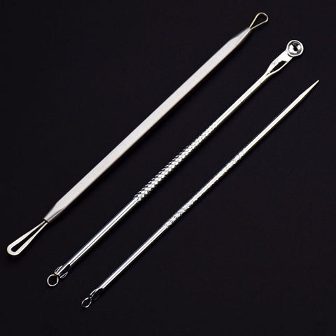 Black Dot Pimple Blackhead Remover Tool Needles For Squeezing Acne Tools Spoon for Face Cleaning Comedone Extractor Pore Cleaner