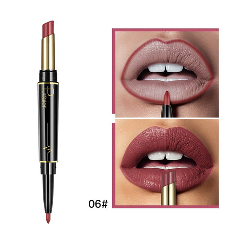 16 Colors Long-lasting Lip Liner Matte Double Head Lip Pencil Waterproof Moisturizing Lipsticks Makeup Contour Cosmetics TSLM2