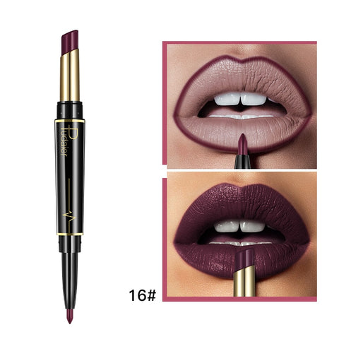 16 Colors Long-lasting Lip Liner Matte Double Head Lip Pencil Waterproof Moisturizing Lipsticks Makeup Contour Cosmetics TSLM2