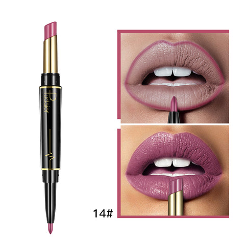 16 Colors Long-lasting Lip Liner Matte Double Head Lip Pencil Waterproof Moisturizing Lipsticks Makeup Contour Cosmetics TSLM2