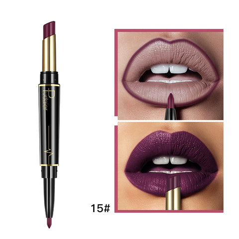 16 Colors Long-lasting Lip Liner Matte Double Head Lip Pencil Waterproof Moisturizing Lipsticks Makeup Contour Cosmetics TSLM2