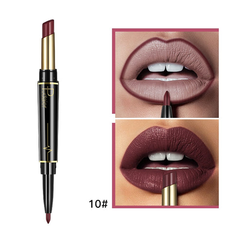 16 Colors Long-lasting Lip Liner Matte Double Head Lip Pencil Waterproof Moisturizing Lipsticks Makeup Contour Cosmetics TSLM2