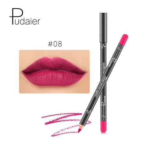 12 Colors/Set Sexy Matte Lip Stick Lipliner Lip Liner Pencil Matt Nude Lipsliner Pen Set Beauty Makeup Tool Cosmetic