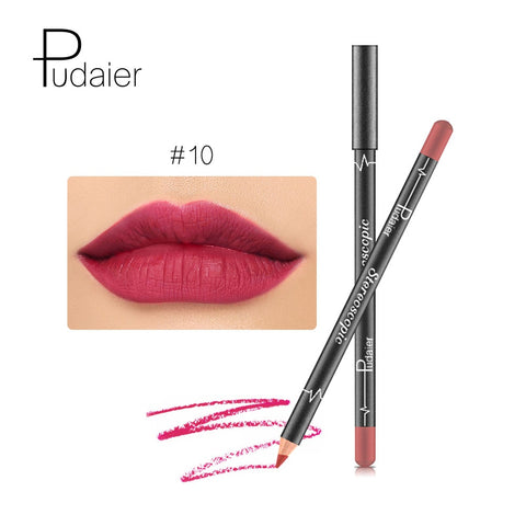 12 Colors/Set Sexy Matte Lip Stick Lipliner Lip Liner Pencil Matt Nude Lipsliner Pen Set Beauty Makeup Tool Cosmetic