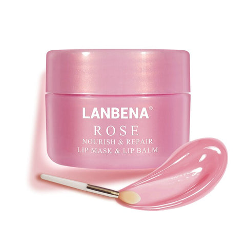 LANBENA Lip Scrub Lip Mask Sleeping Mask Lip Balm Lips Plumper Exfoliator Moisturizing Nourish Repair Fine Lines lip Oil Care