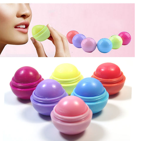 6 Colors Natural Plant Sphere Lip Pomade Fruit Lip Balm Moisturizer Lipstick Organic Lip Ball Lipstick Gloss Makeup