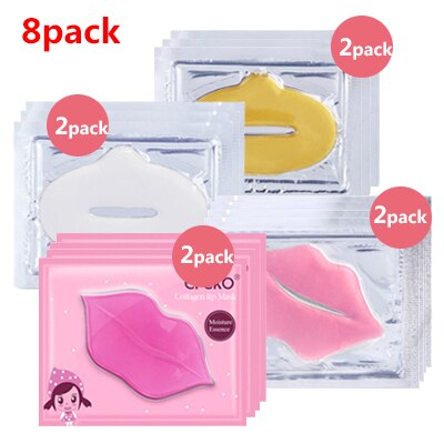 5/8/10Packs Collagen Lip Sleeping Mask Night Sleep Moisturing Nourishing Anti Wrinkle Lip Enhancement Lips Care Pads Patches