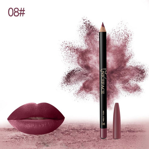 1PC Matte Lip Pencil Sexy Beauty Lip liner Waterproof Contour Makeup Lips Tattoo Batom Kit Lipliner Eye Liner Pen Long Lasting