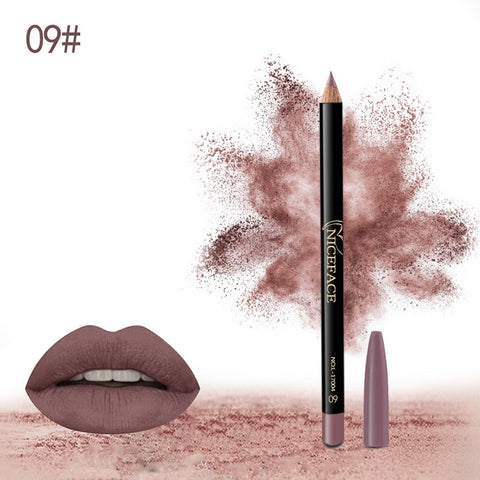 1PC Matte Lip Pencil Sexy Beauty Lip liner Waterproof Contour Makeup Lips Tattoo Batom Kit Lipliner Eye Liner Pen Long Lasting