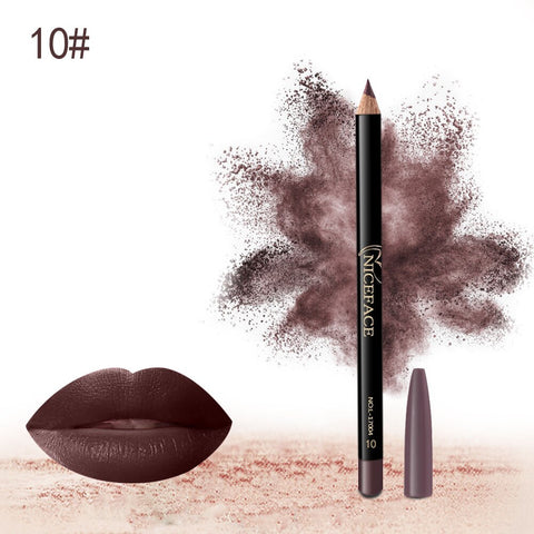 1PC Matte Lip Pencil Sexy Beauty Lip liner Waterproof Contour Makeup Lips Tattoo Batom Kit Lipliner Eye Liner Pen Long Lasting