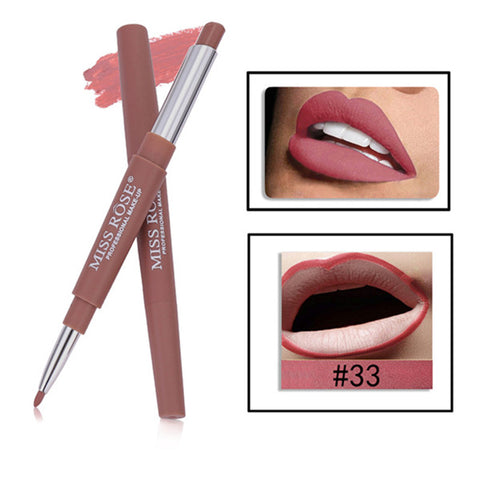 20 Colors Lip Makeup Liner Waterproof Long-lasting Red Lip Pencil Lipstick 2 In 1 Matte Lip Liner Nude Makeup Cosmetics TSLM2