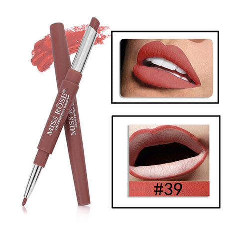 20 Colors Lip Makeup Liner Waterproof Long-lasting Red Lip Pencil Lipstick 2 In 1 Matte Lip Liner Nude Makeup Cosmetics TSLM2