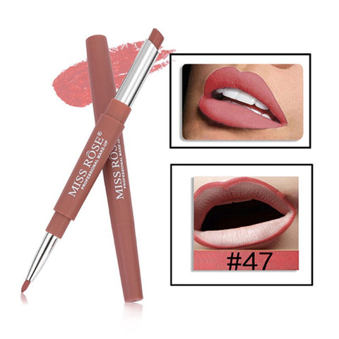 20 Colors Lip Makeup Liner Waterproof Long-lasting Red Lip Pencil Lipstick 2 In 1 Matte Lip Liner Nude Makeup Cosmetics TSLM2