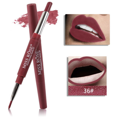 20 Colors Lip Makeup Liner Waterproof Long-lasting Red Lip Pencil Lipstick 2 In 1 Matte Lip Liner Nude Makeup Cosmetics TSLM2