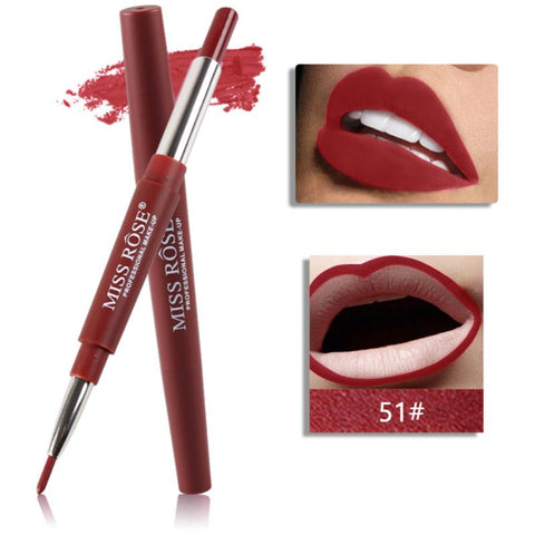 20 Colors Lip Makeup Liner Waterproof Long-lasting Red Lip Pencil Lipstick 2 In 1 Matte Lip Liner Nude Makeup Cosmetics TSLM2