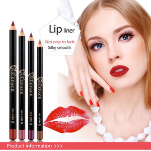 12 Colors Nude Lipstick Pencils Fashion Lip Makeup Pen Long Lasting Pigments Waterproof Matte Lip Liner Lipstick Pen Makeup Tool