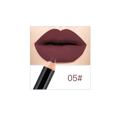 12 Colors Nude Lipstick Pencils Fashion Lip Makeup Pen Long Lasting Pigments Waterproof Matte Lip Liner Lipstick Pen Makeup Tool