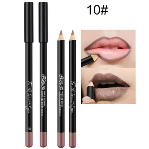 Lips Makeup 12 Colors Matte Lip Pencil Lip Liner Soft High Pigments Nude Waterproof Long-lasting Women Girl Beauty Cosmetic