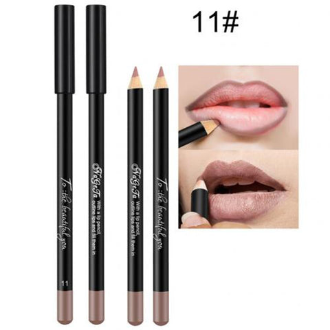 Lips Makeup 12 Colors Matte Lip Pencil Lip Liner Soft High Pigments Nude Waterproof Long-lasting Women Girl Beauty Cosmetic