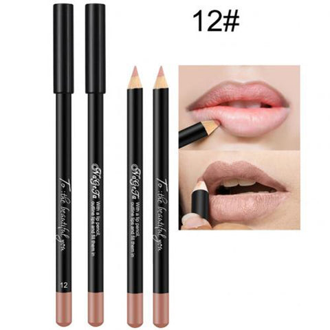 Lips Makeup 12 Colors Matte Lip Pencil Lip Liner Soft High Pigments Nude Waterproof Long-lasting Women Girl Beauty Cosmetic