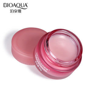 BIOAQUA Brand Strawberry Lip Sleeping Mask Skin Care Exfoliator Lips Balm Moisturizing Nourish Lip Plumper Hydrating Cream 20g