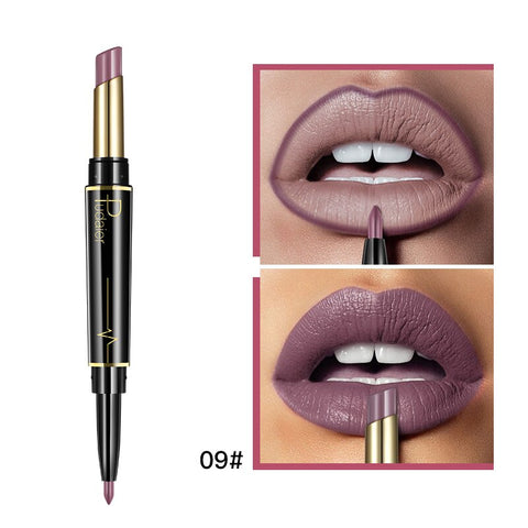 1PC Double Head Lip Liner Waterproof Moisturizing Lips Lipstick Long Lasting Colorled Matte Lip Pencil Cosmetic Dropshipping