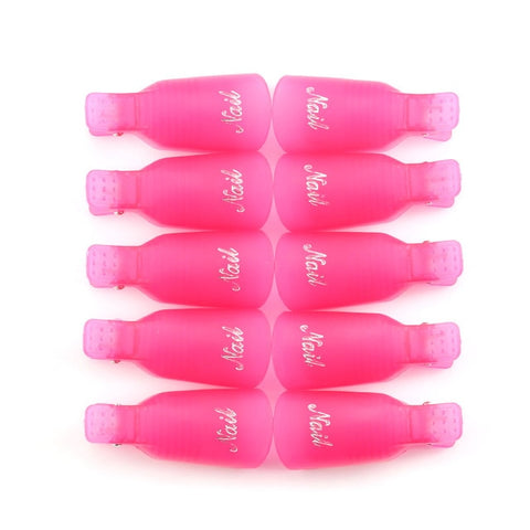 Plastic Nail Art Soak Off Cap Clips UV Gel Polish Remover Wrap Tool Fluid for Removal of Varnish Manicure Tools