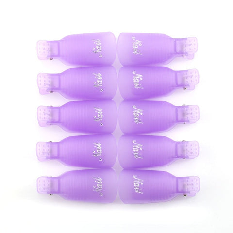 Plastic Nail Art Soak Off Cap Clips UV Gel Polish Remover Wrap Tool Fluid for Removal of Varnish Manicure Tools