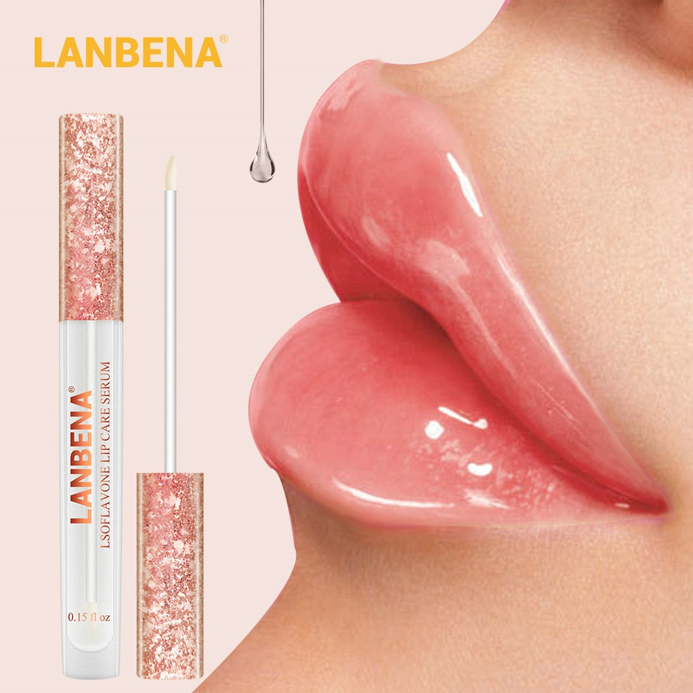 LANBENA Hyaluronic acid Repairing Moisturizing Lip Care Serum Lip Plumper Lip Mask Increase Lip Elasticity Reduce Fine Lines 4ML