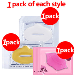 2/3/5/6 Packs Collagen Lip Plumper Moisturizing Crystal Lip Mask Gel Patches Hydrating Anti Aging Wrinkle Masks for Lip Care