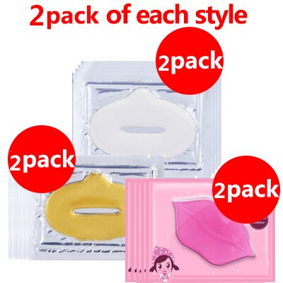 2/3/5/6 Packs Collagen Lip Plumper Moisturizing Crystal Lip Mask Gel Patches Hydrating Anti Aging Wrinkle Masks for Lip Care