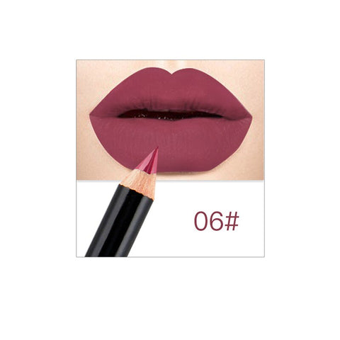 12 Colors Matte Lip Liner Pencil Long Lasting Pigments Waterproof Makeup Contour Lip Tint Sexy Lipliner Beauty Brown Lipstick