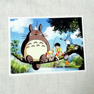 ZENGIA Hayao Miyazaki Painting designs patchwork for sewing decoration Positioning cloth Totoro decoration hand dyed fabric