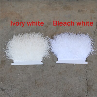 1meter DIY Dyed Ostrich feather ribbon fringe Width 8-11cm Wedding Dress Decoration Trim Clothing Sewing Accessories