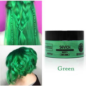 8 Colors Disposable Dyed Hair Wax Dye One-time Molding Paste Fashion Party Hairstyle Cream